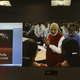 TV grabs show prime minister Narendra Modi greeting Indian Space Research Organisation scientists in Bangalore.